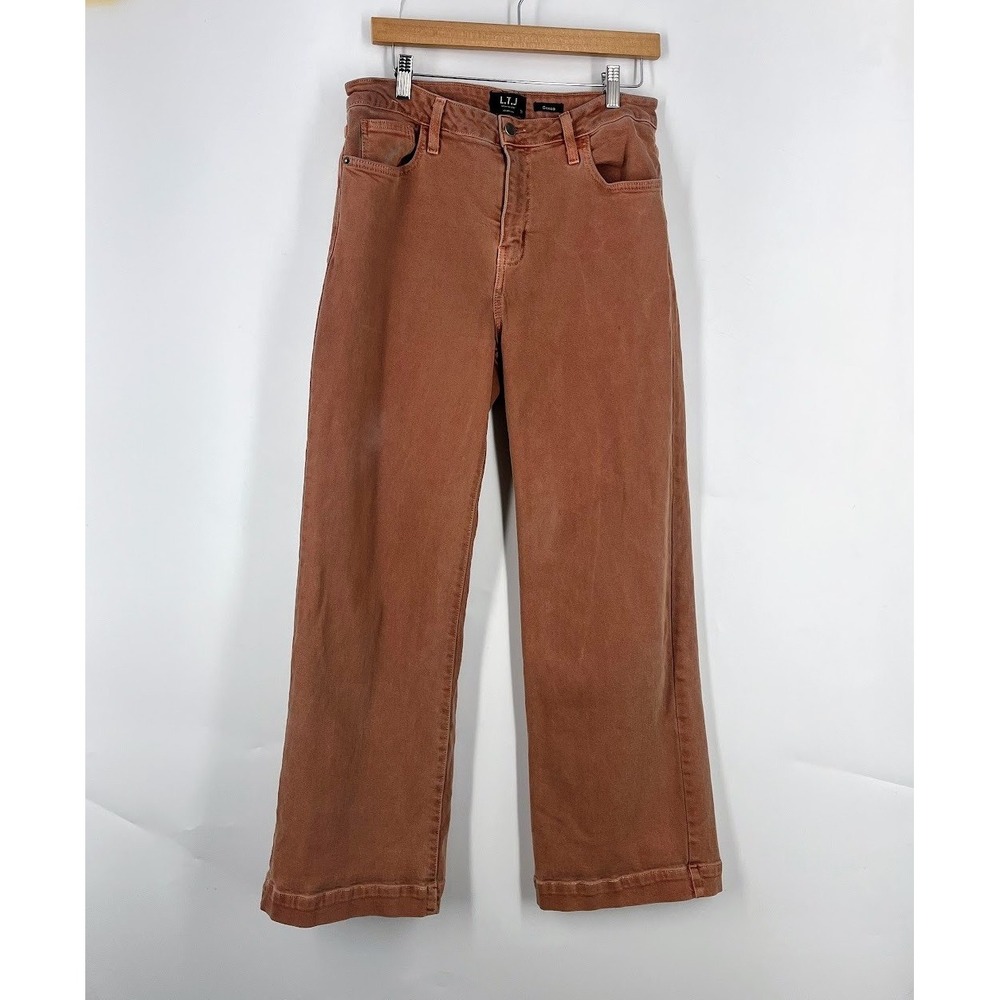 LTJ Letter to Juliet Genoa Wide Leg Jeans Terracotta Rust Sz 31 LP262 USA Made